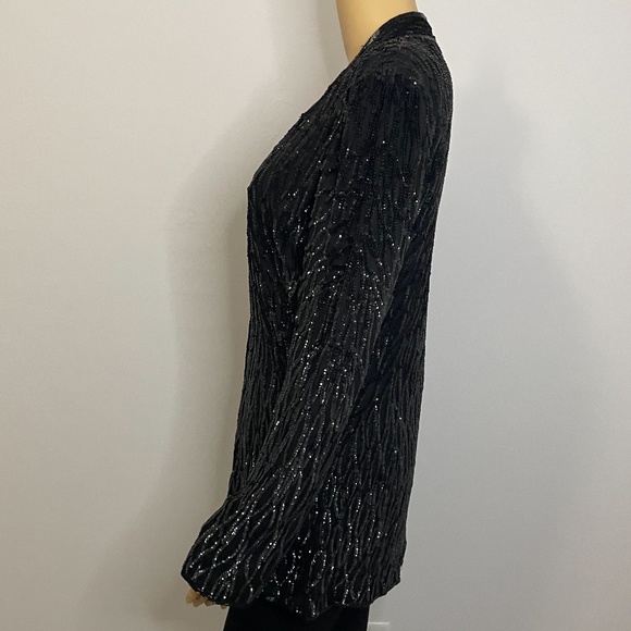 Vintage 60’s duster sequin sweater with a clip below the bust super chic elegant - Picture 6 of 10